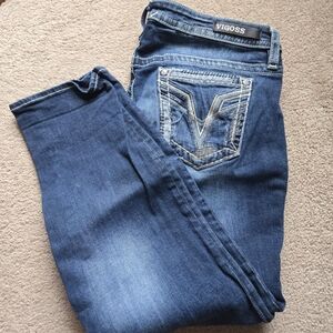 Vigoss Women's Blue Ankle Jeans